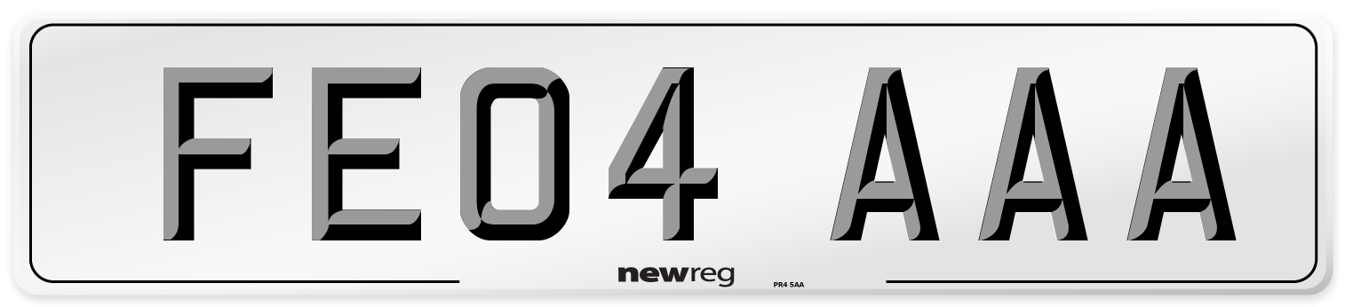 FE04 AAA Number Plate from New Reg